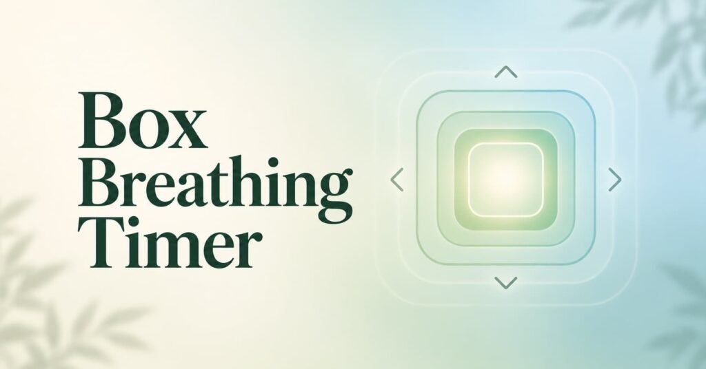 Guided box breathing timer tool