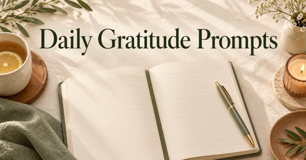 Daily gratitude prompts journaling tool