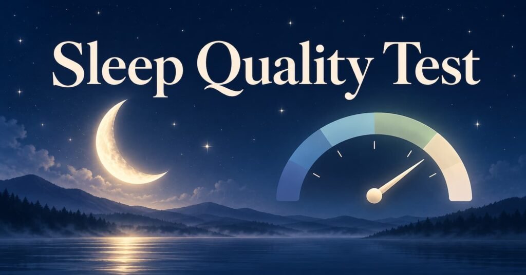 Sleep quality test scoring tool