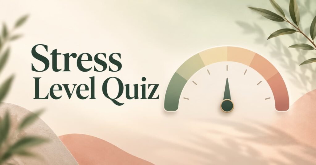 Stress level quiz self-check tool