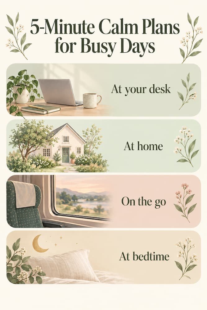Five-minute calm plans for busy days